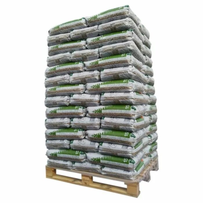 Pellets Pyrénées Palette de 65 Sacs de 15 kg 100 % Résineux – DIN Plus – Image 1